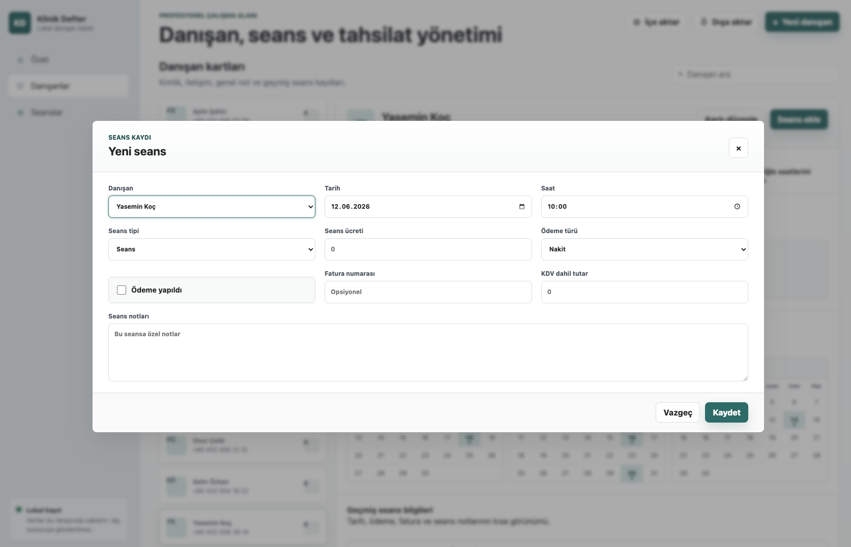 Danışan Takip ekran görüntüsü 4